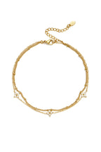 Stylish Gold-Toned Multi-Layered Anklet