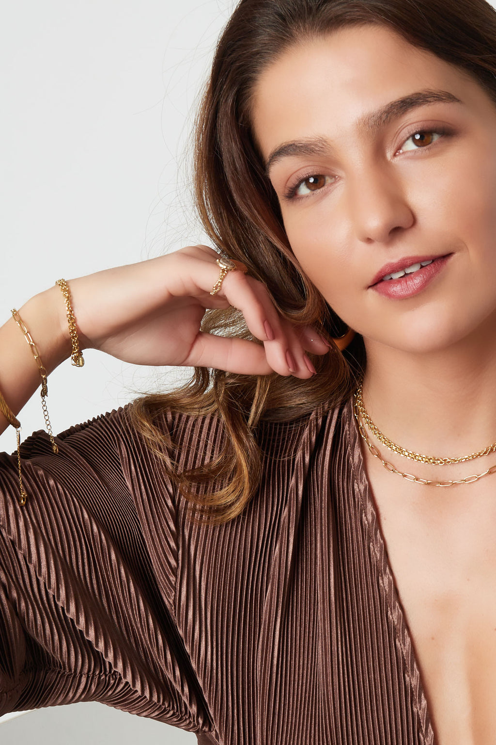 Einfaches Edelstahl-Gliederarmband