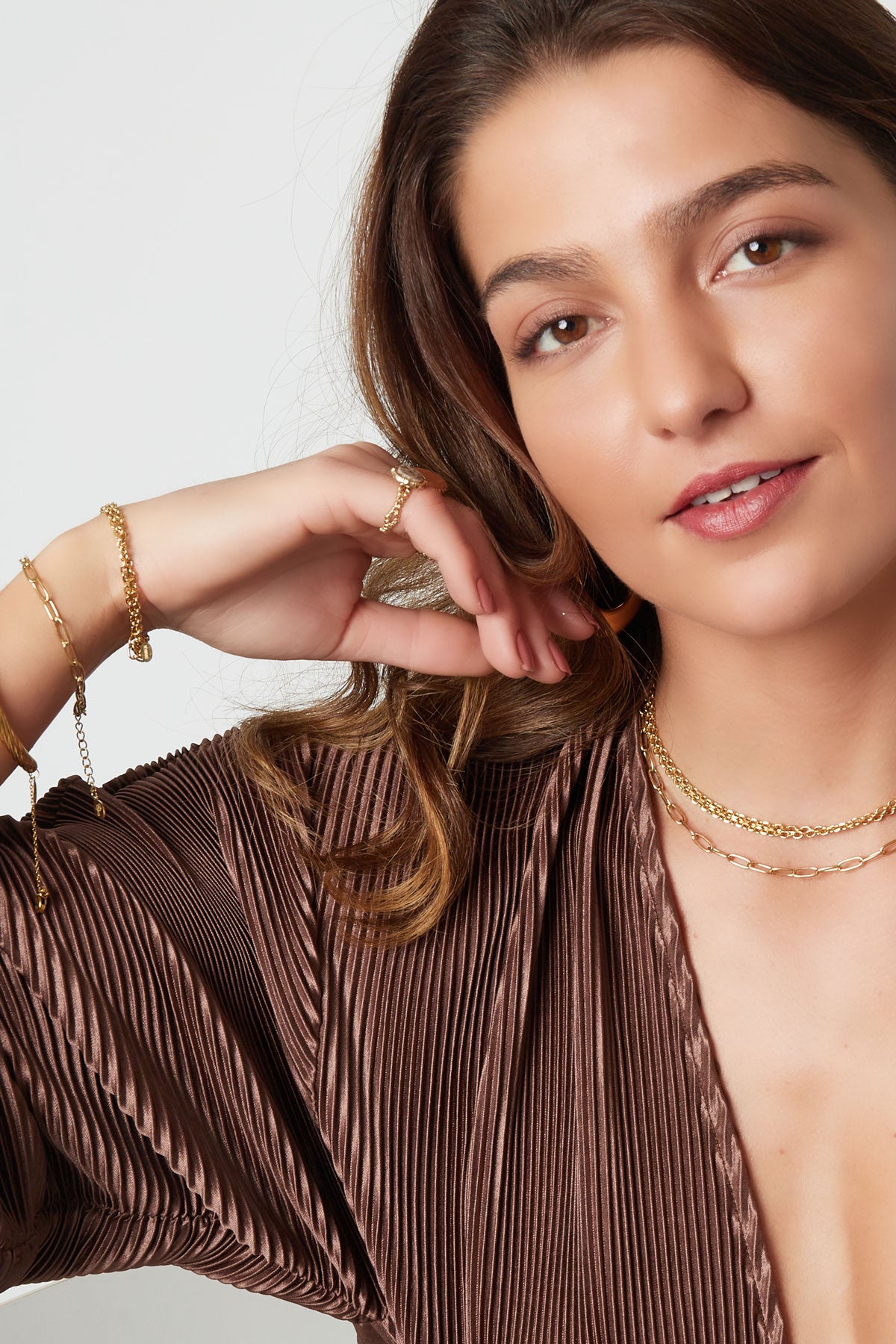 Einfaches Edelstahl-Gliederarmband