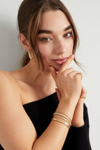 Armband mit doppelter Steinschicht 