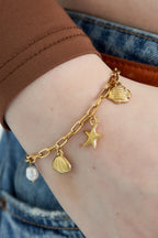 Sea you soon Armband - goldfarben