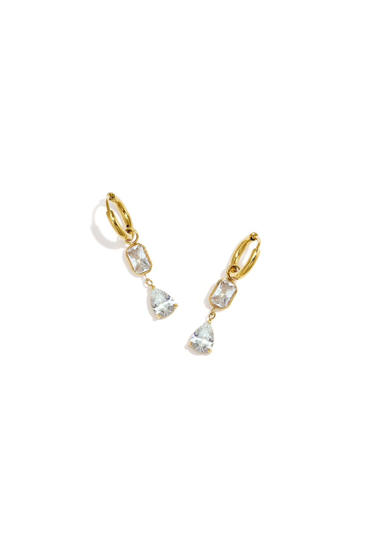 Ohrhänger aus Edelstahl, Tropfenform, lässig-schlicht, Damenschmuck