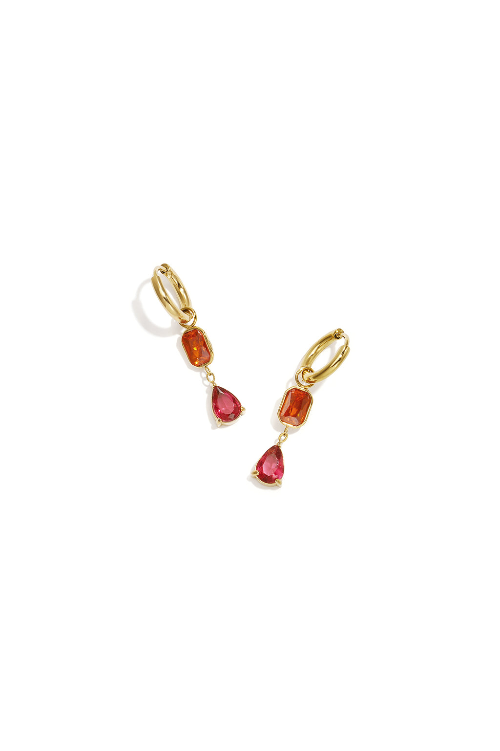 Ohrhänger aus Edelstahl, Tropfenform, lässig-schlicht, Damenschmuck