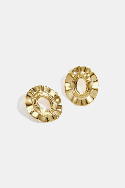 Ohrstecker aus Edelstahl, unregelmäßige Form, schlichte Alltags-Serie, Damenschmuck