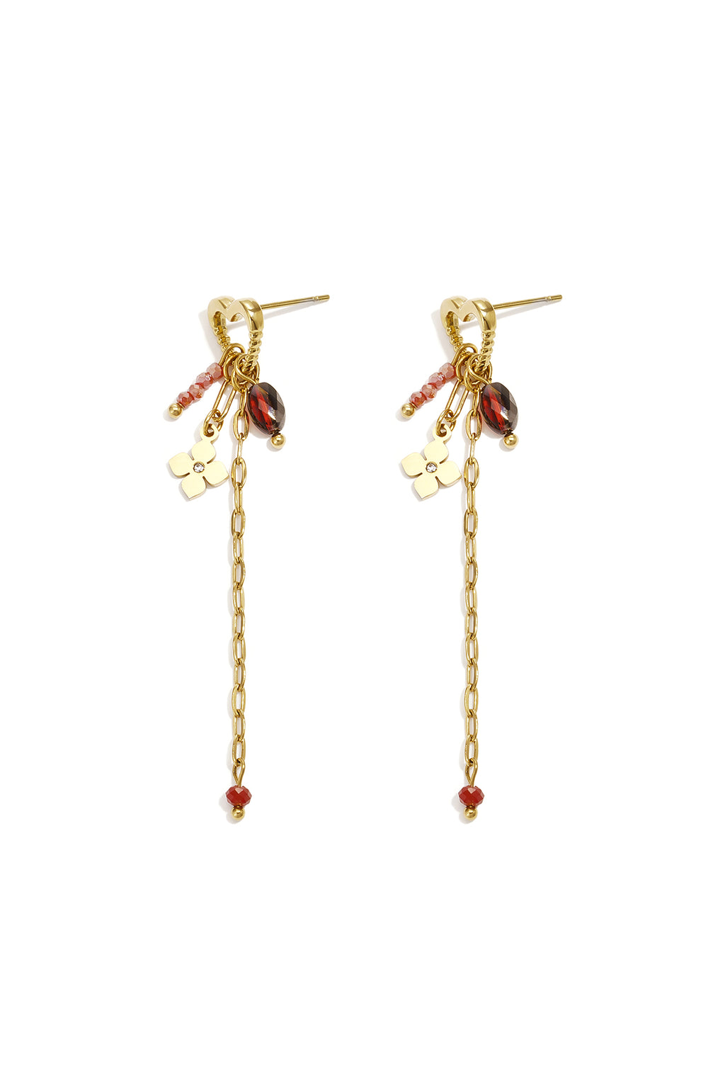 Ohrhänger aus Edelstahl, Kette, schlichte Alltags-Serie, Damenschmuck
