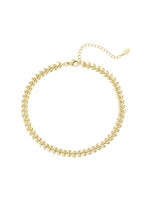 Fußkettchen Blätter Goldfarbe Edelstahl