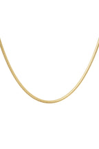 Halskette flach mit Aufdruck - Goldfarbe-4.0MM