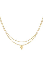 Elegant Multi-Layered Heart Necklace - All Fit