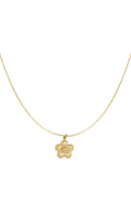 Gänseblümchen-Halskette – Goldfarbe - Goldfarbefarbe