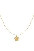 Gänseblümchen-Halskette – Goldfarbe - Goldfarbefarbe