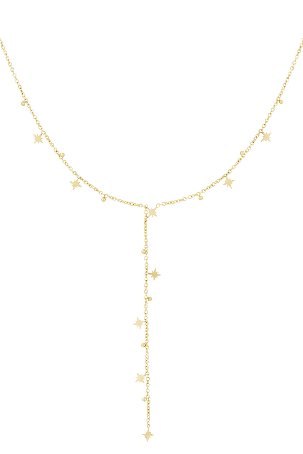 Halskette mit leuchtenden Sternen – Goldfarben