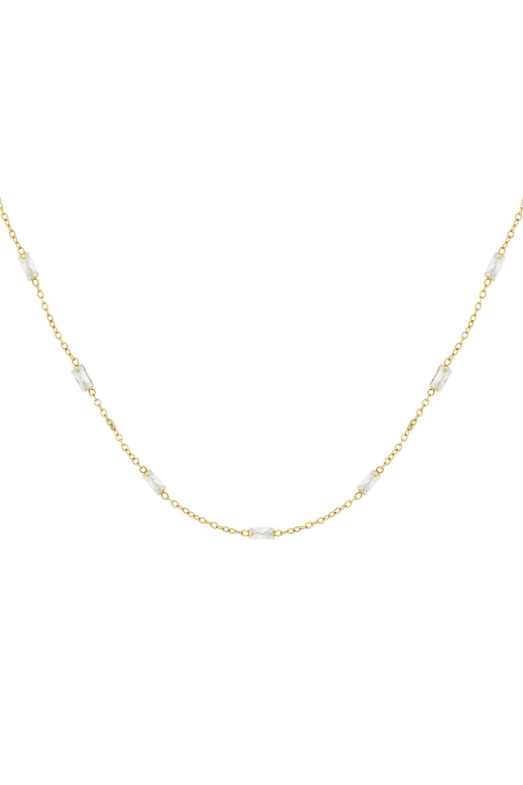 Halskette mit Diamantglanz - Goldfarben
