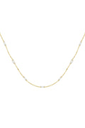 Halskette mit Diamantglanz - Goldfarben