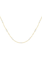 Halskette mit Diamantglanz - Goldfarben