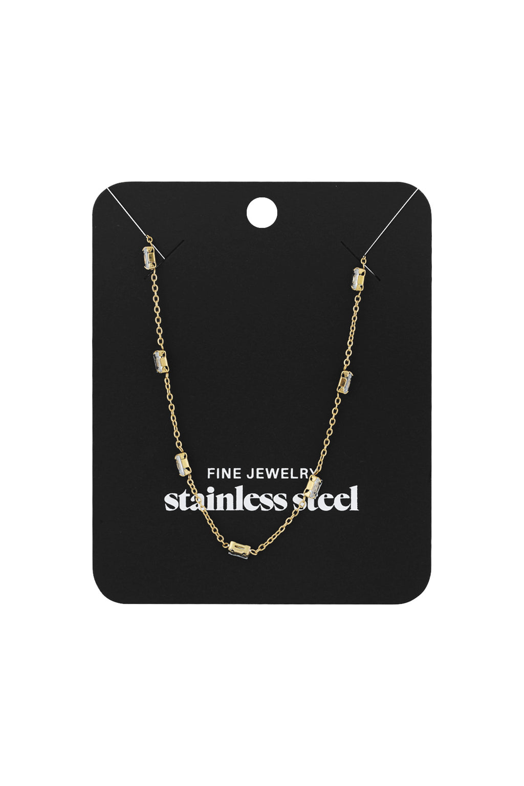 Halskette mit Diamantglanz - Goldfarben