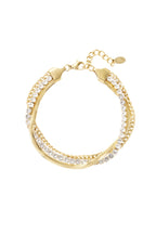 Armband mit doppelter Steinschicht 
