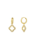 Glücksbringer-Ohrringe mit Diamanten – Goldfarbe  - Goldfarbefarbe