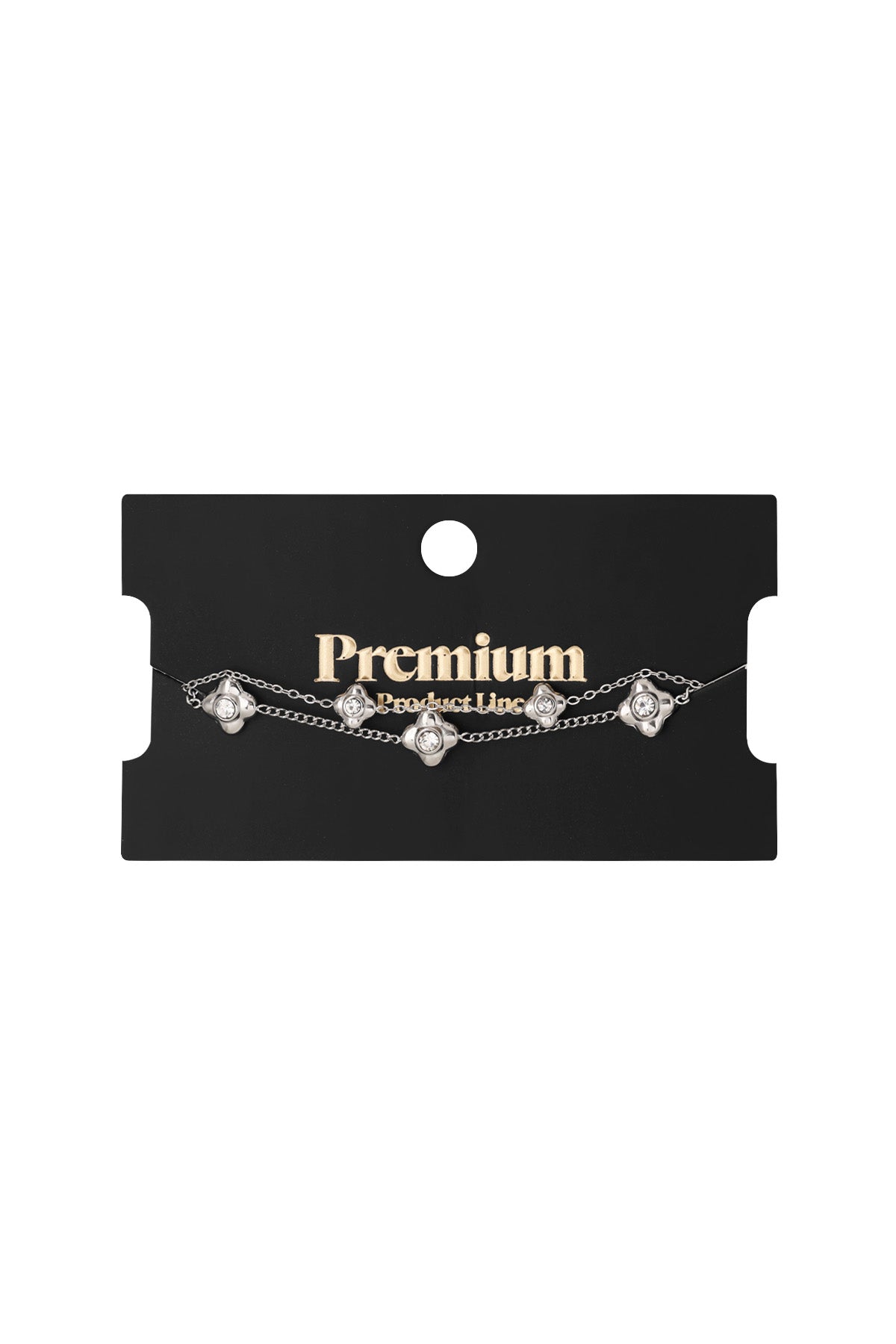 Blumenarmband - Silberfarben