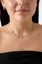 Elegant Flower Zircon Pendant Necklace for Women