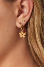 Stylish Pink Crystal Drop Earrings for Spring