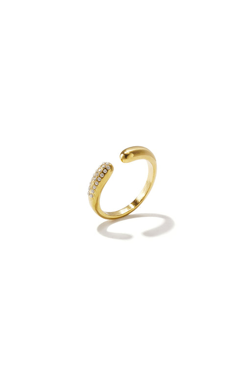Elegant Minimalist Adjustable Rhinestone Ring