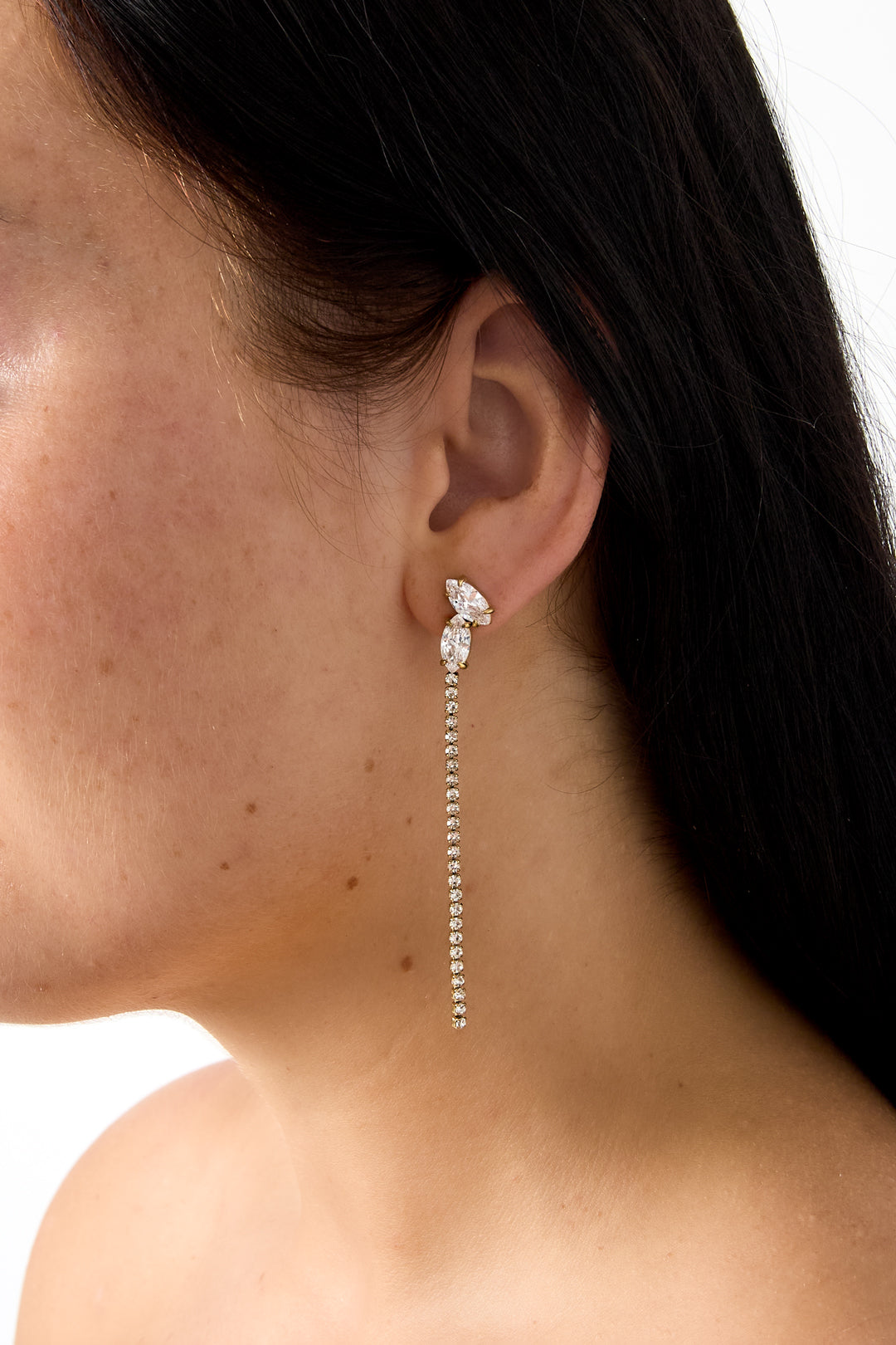 Ohrhänger aus Edelstahl, Kette, schlichte Alltags-Serie, Damenschmuck