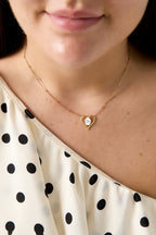 Halskette mit Herzanhänger aus Edelstahl, schlichte Serie „Alltagsschmuck“, Damenschmuck