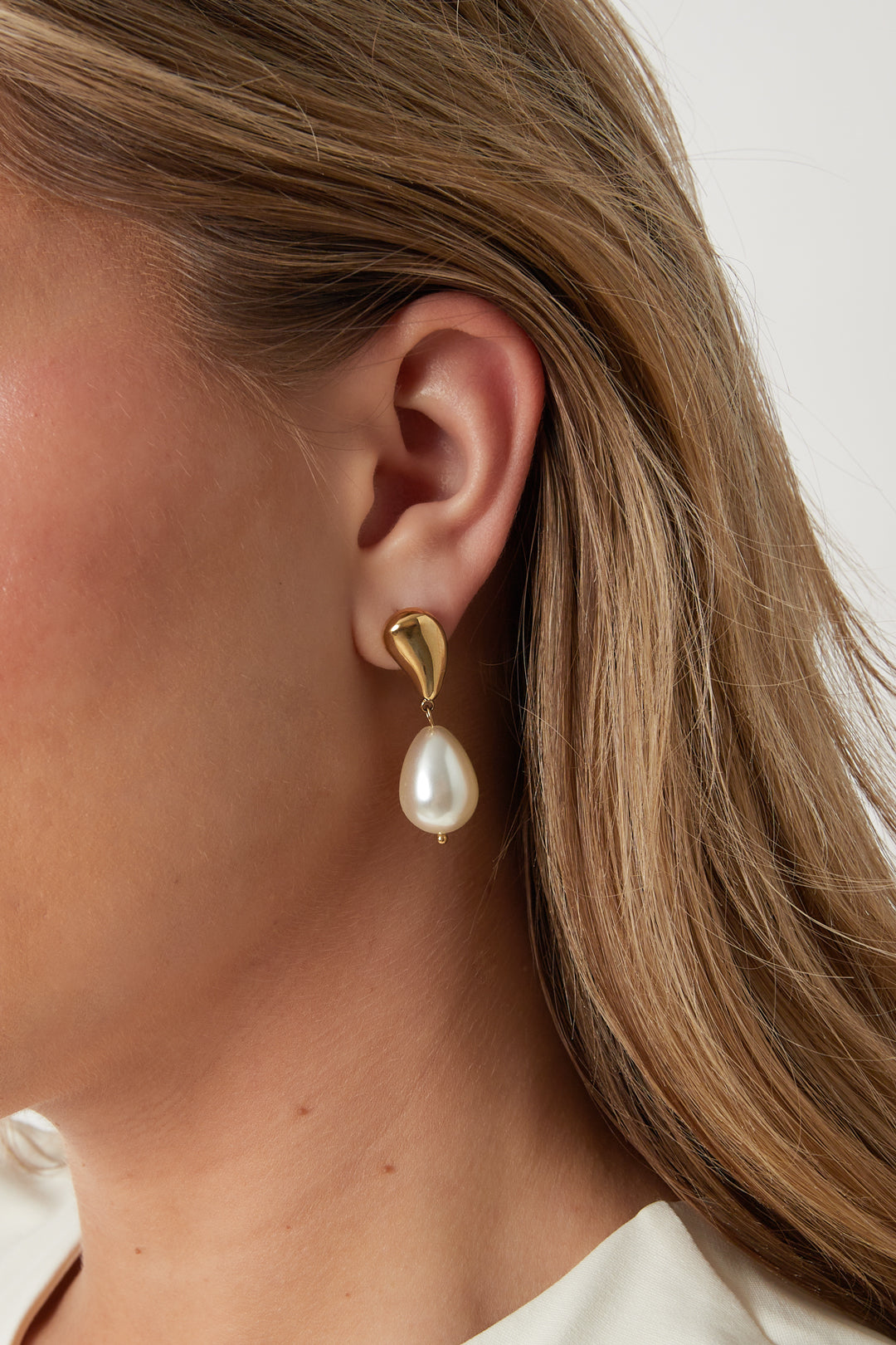 Ohrhänger aus Edelstahl, unregelmäßige Form, schlichte Alltags-Serie, Damenschmuck