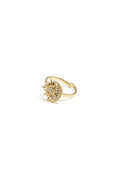Verstellbarer Ring mit herzförmigem Stein und Herz
