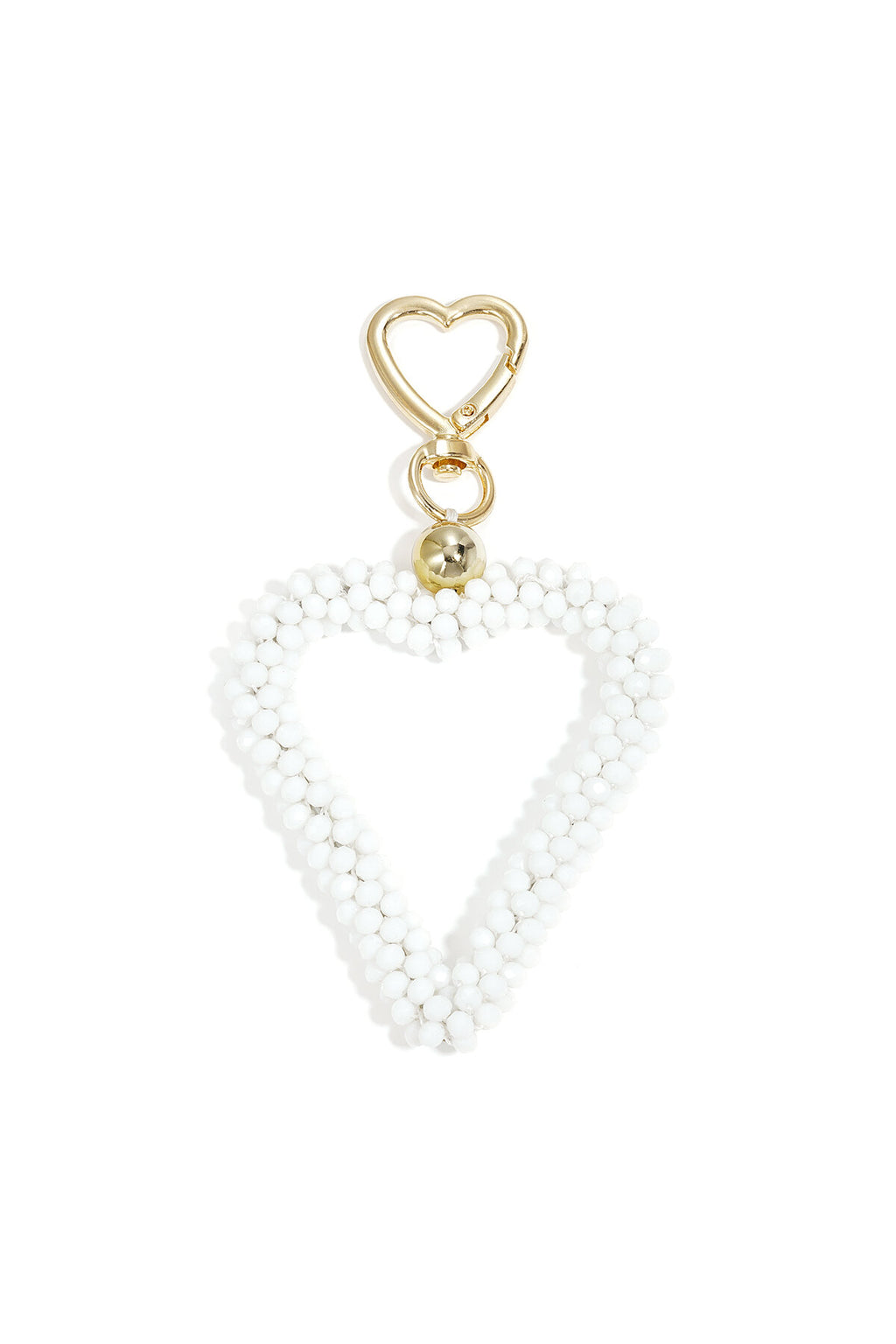 Elegant Crystal Heart Keychain in Multiple Colors