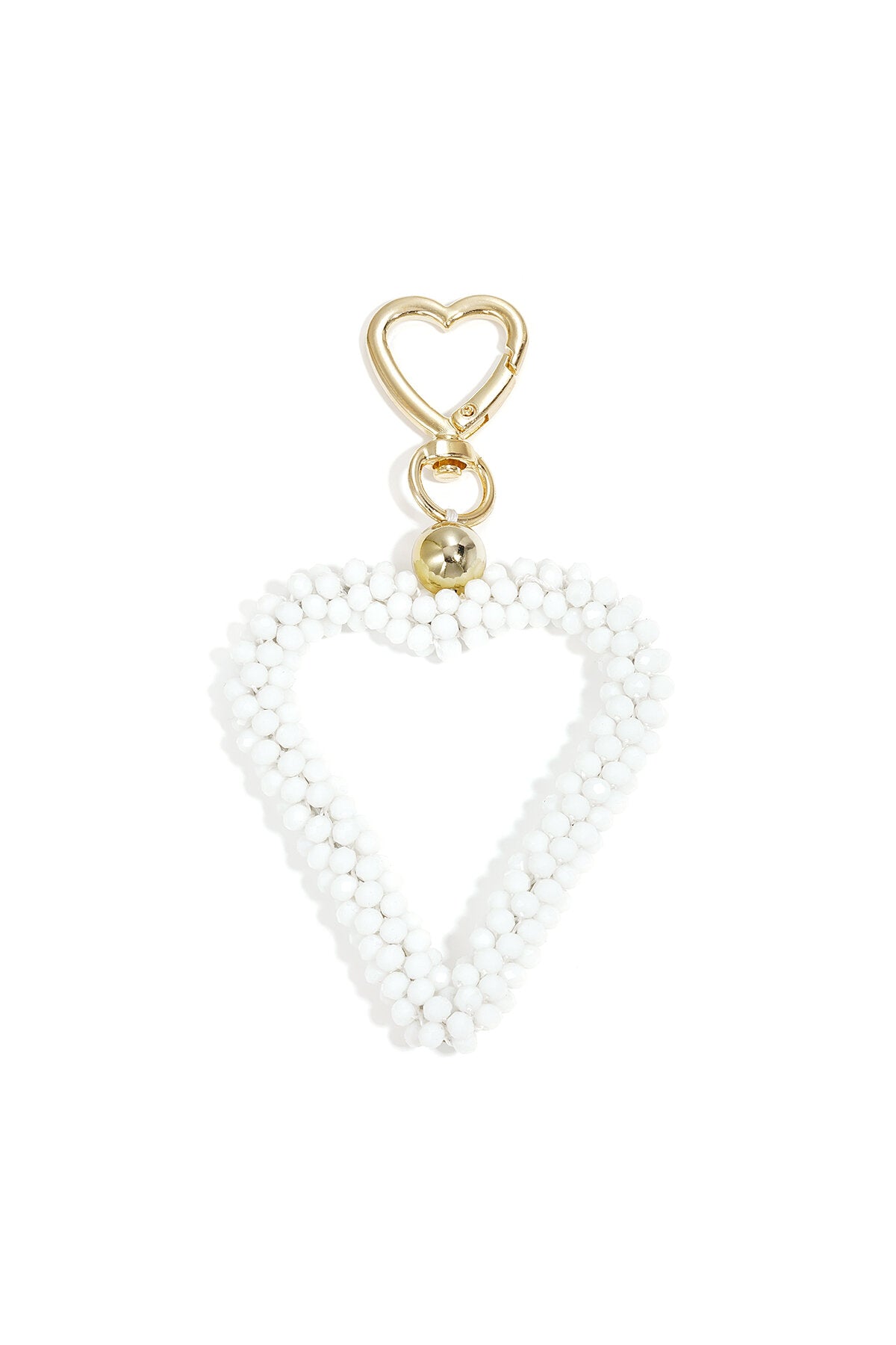 Elegant Crystal Heart Keychain in Multiple Colors
