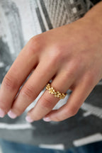 Edelstahl Minimalistische Ringe Blume Casual Daily Simple Serie Damenschmuck