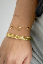 Edelstahl-Kettenarmbänder Herz Casual Daily Simple Series Damenschmuck