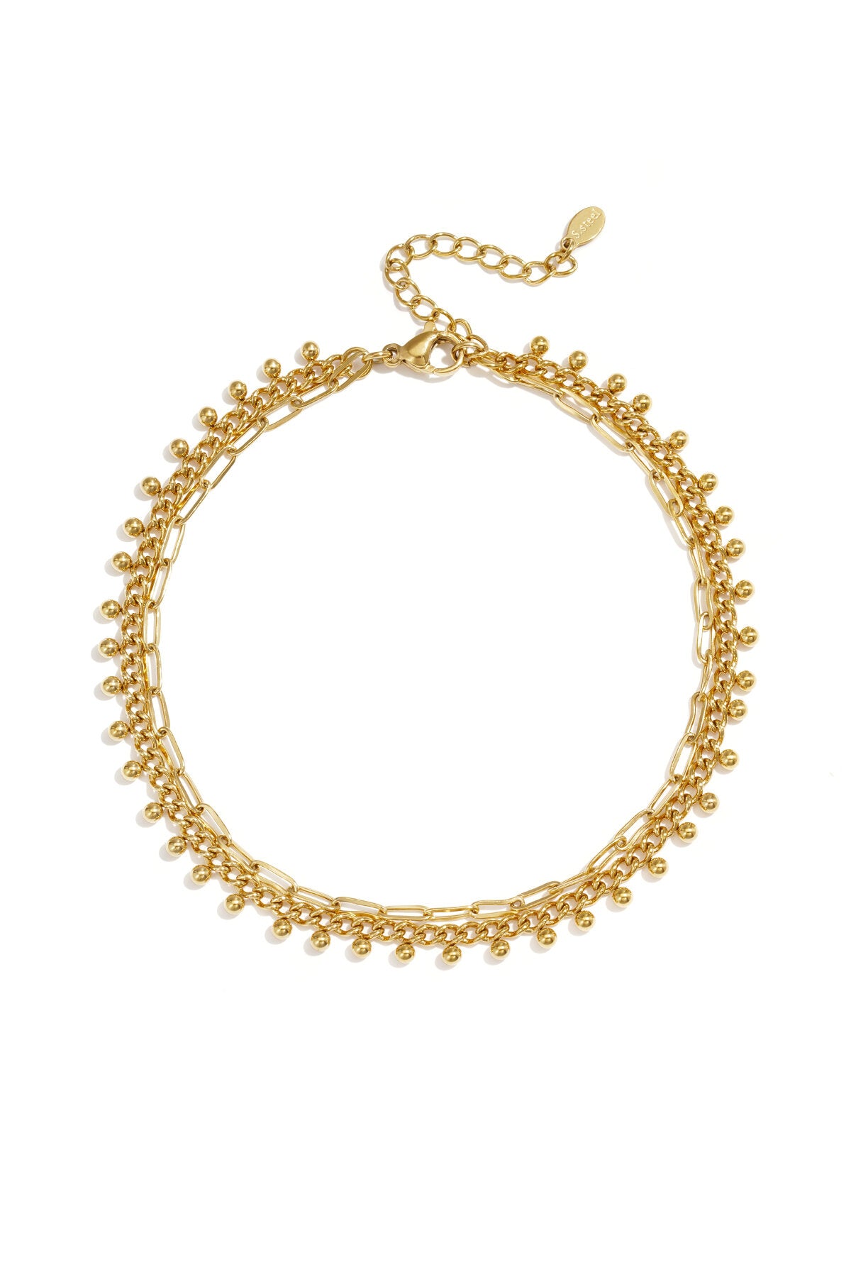 Edelstahl-Fußkettchen, schlichte und lässige Serie, Damenschmuck