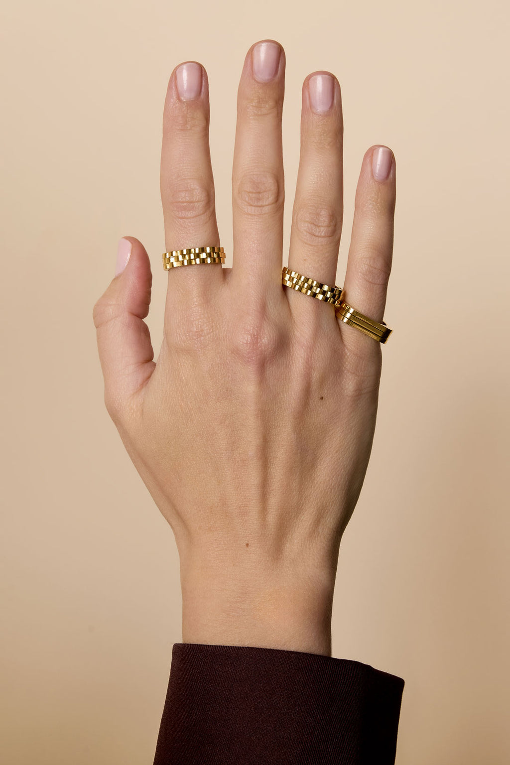 Edelstahl Minimalist Ringe Rechteck Simple Daily Simple Serie Damenschmuck