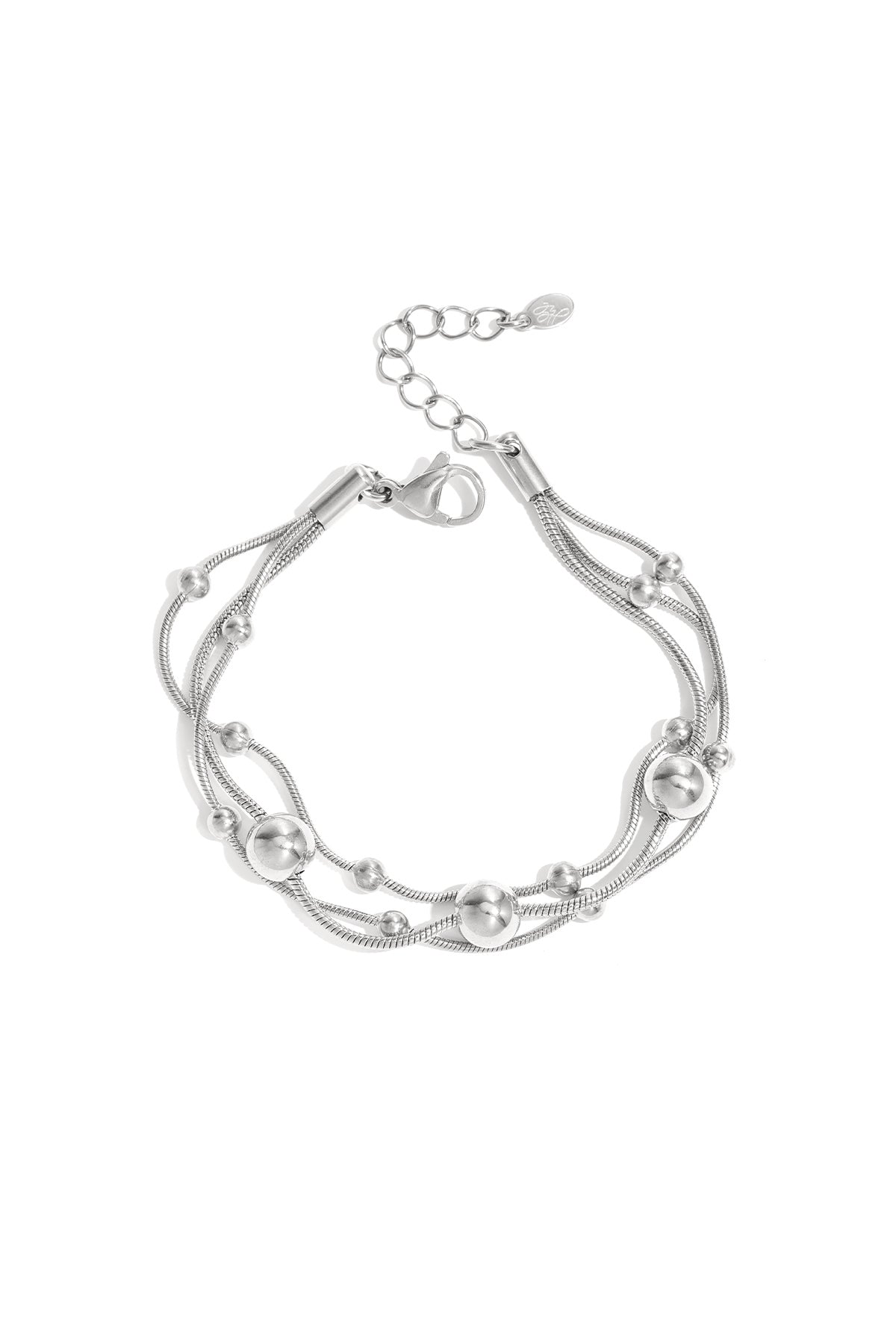 Edelstahl-Kettenarmbänder mit Polka-Dots, lässige und schlichte Serie, Damenschmuck