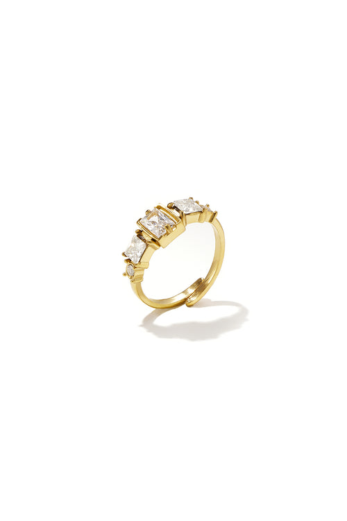 Elegant Minimalist Adjustable Ring - Silver & Gold