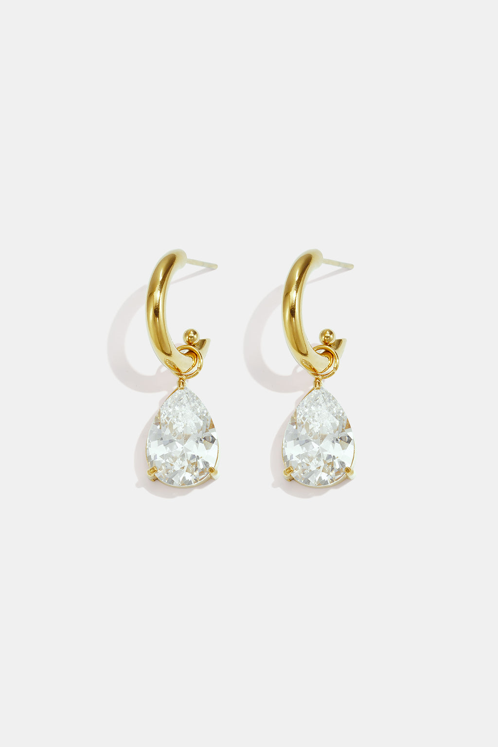 Edelstahl-Ohrhänger, schlichtes Modell „Droplet“, Damenschmuck aus der Serie „Damenschmuck“.