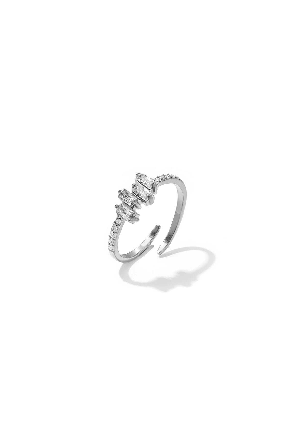 Minimalistische Ringe aus Edelstahl, geometrische Form, schlichte Alltags-Serie, Damenschmuck