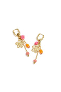 Elegant Brown & Gold Beaded Earrings for Women