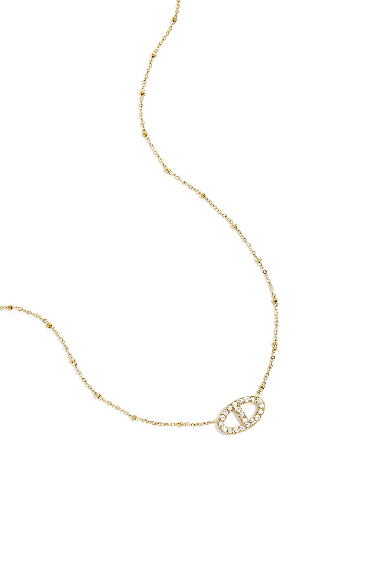 Halsketten mit Anhänger aus Edelstahl, unregelmäßige Form, klassische schlichte Alltagsserie, Damenschmuck