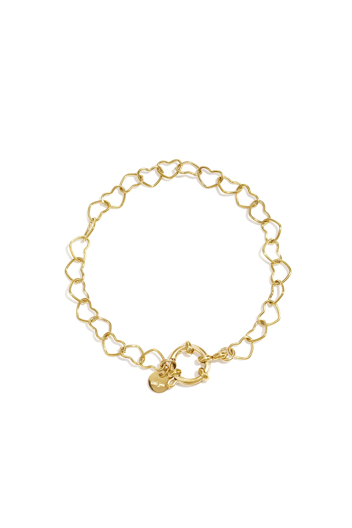 Armband mit Frontverschluss und herzförmigen Gliedern