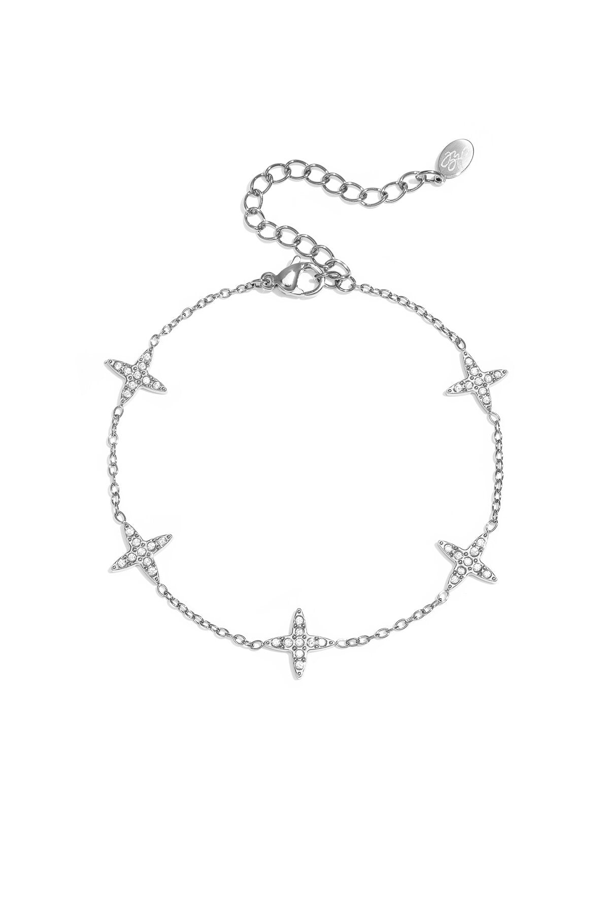 Armband mit Kleeblattmotiv und eingelegten Kleeblättern