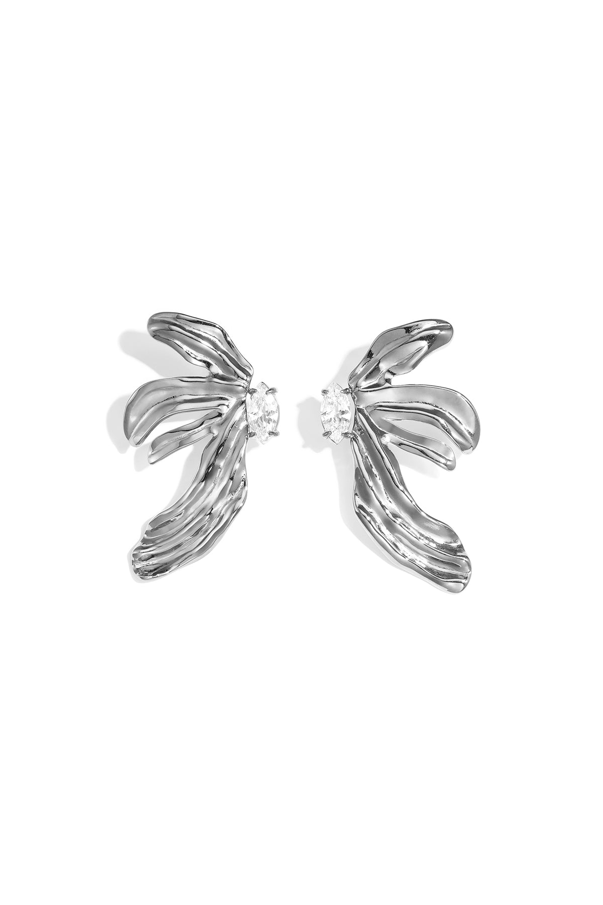 Ohrstecker aus Edelstahl, schlichtes Blumenmuster, schlichte Serie, Damenschmuck
