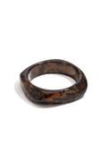 Elegant Brown Leopard Print Resin Bangle for Women