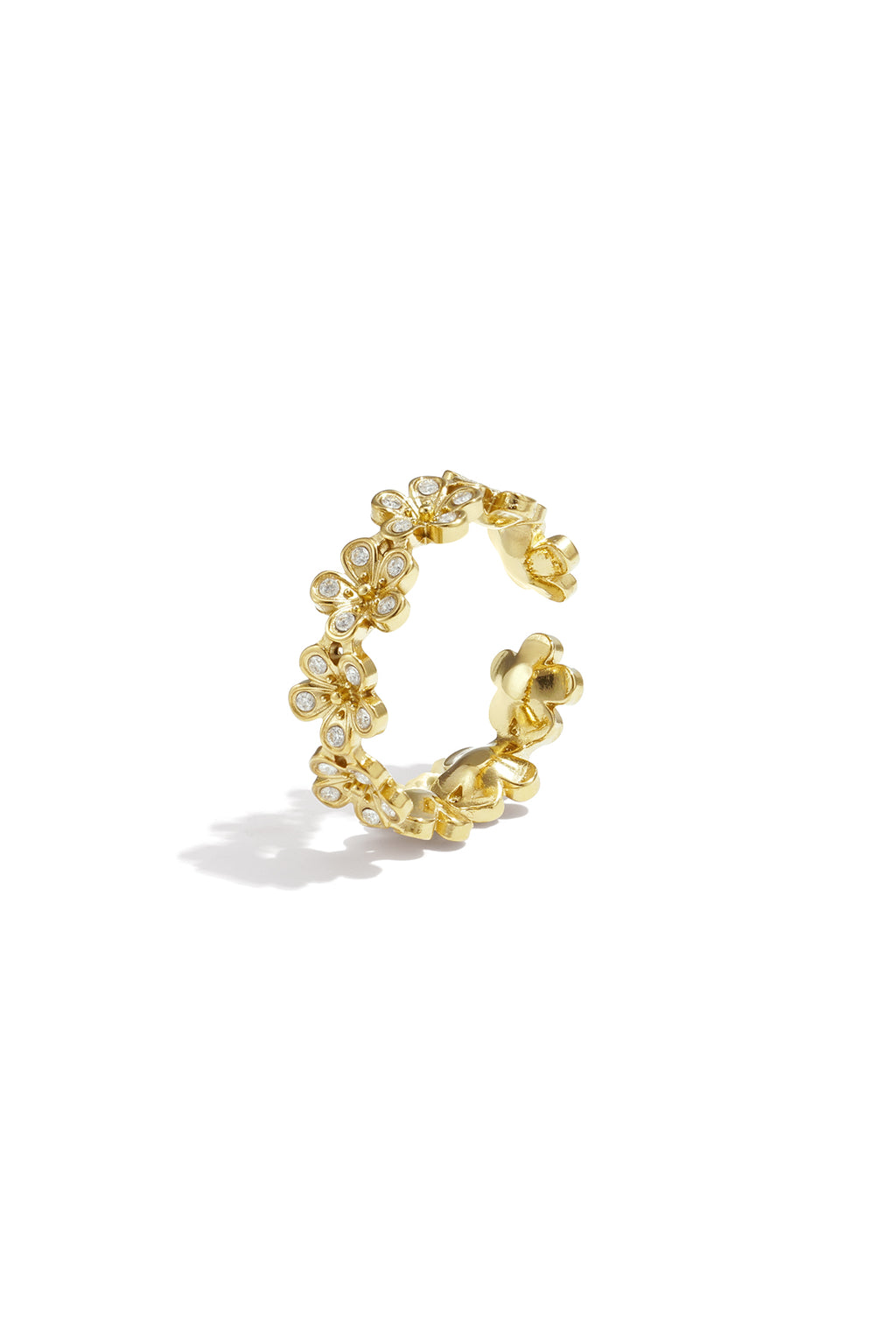Edelstahl Minimalistische Ringe Blume Casual Daily Simple Serie Damenschmuck