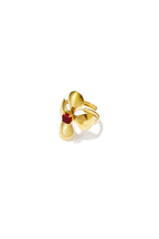 Statement-Ringe aus Edelstahl, Blumenmuster, lässig-schlichte Serie, Damenschmuck