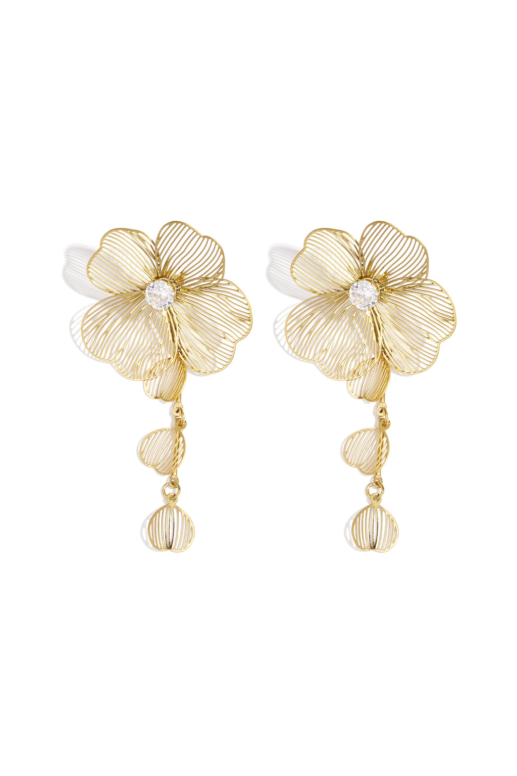Edelstahl-Ohrhänger, Blume, lässig, täglich, einfache Serie, Damenschmuck