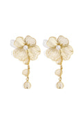 Edelstahl-Ohrhänger, Blume, lässig, täglich, einfache Serie, Damenschmuck