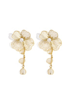 Edelstahl-Ohrhänger, Blume, lässig, täglich, einfache Serie, Damenschmuck